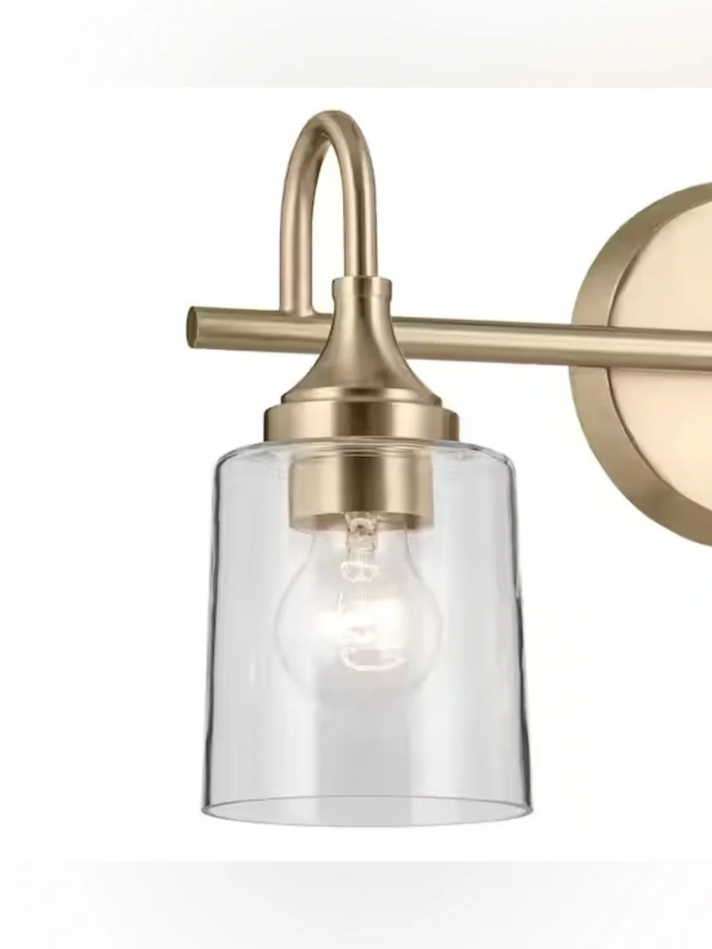 Kichler Erta Champagne Bronze Bathroom Vanity Light - Picture 3 of 8